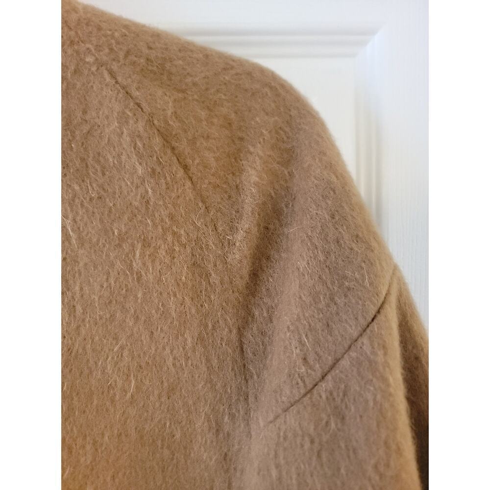 Zara Camel Coat Sz Small Oversized Long Two Button Overcoat Jacket - Picture 4 of 8